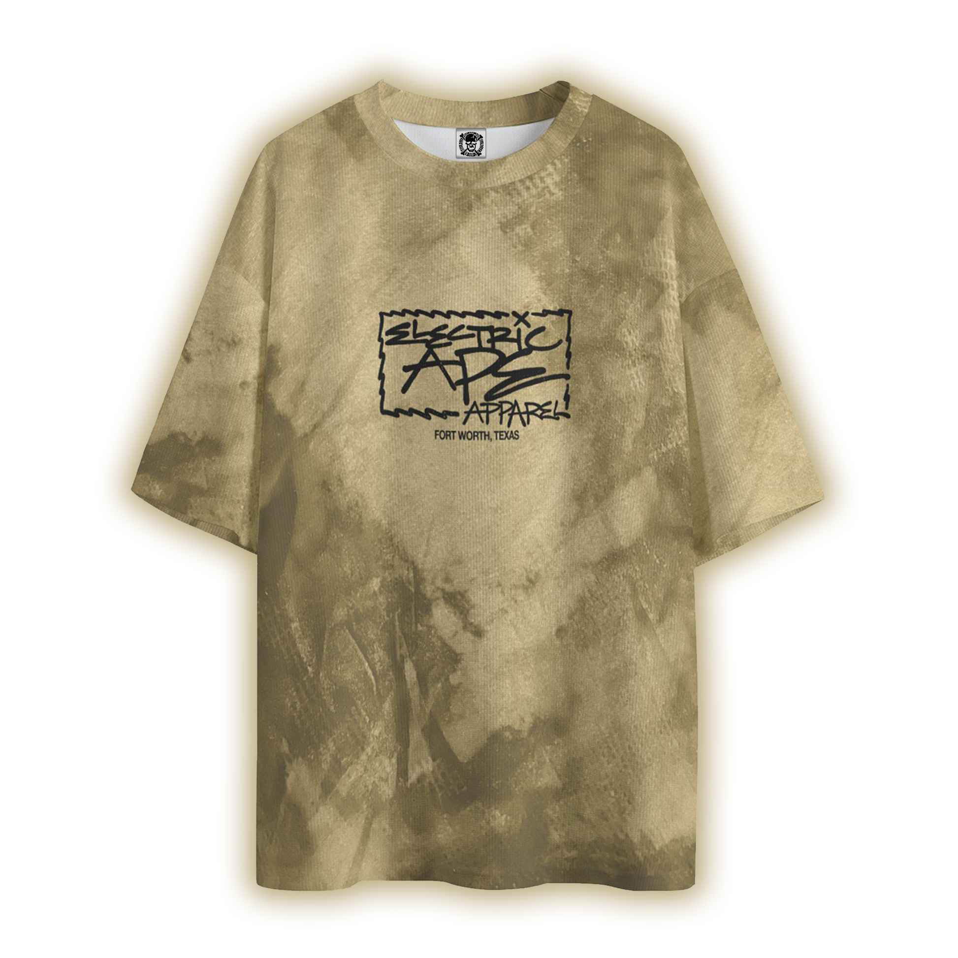 Bleach Spot All-Over Oversized Tee