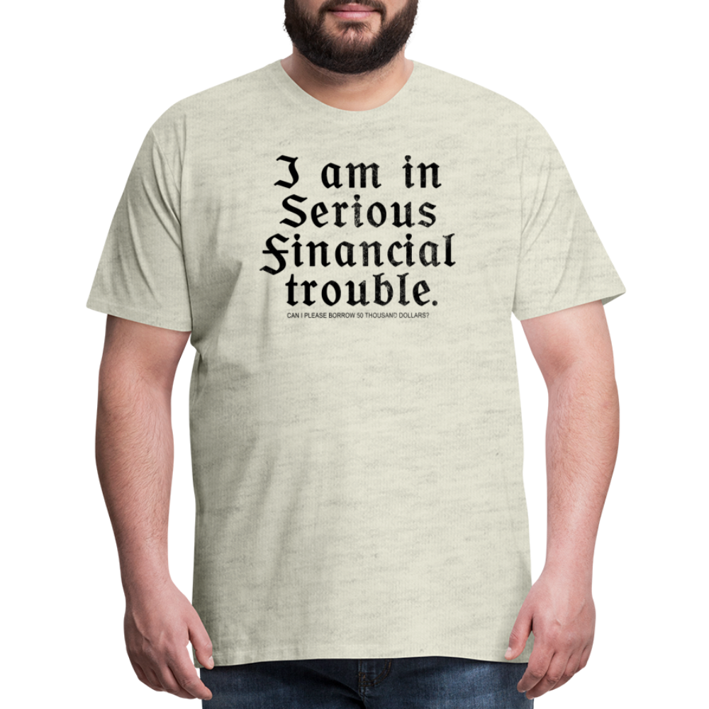Trouble Men's Premium T-Shirt SSM* - heather oatmeal
