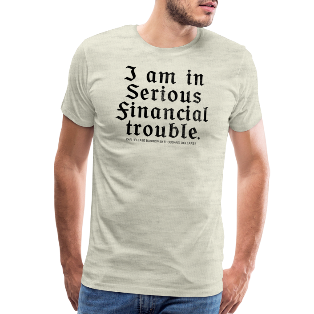 Trouble Men's Premium T-Shirt SSM* - heather oatmeal