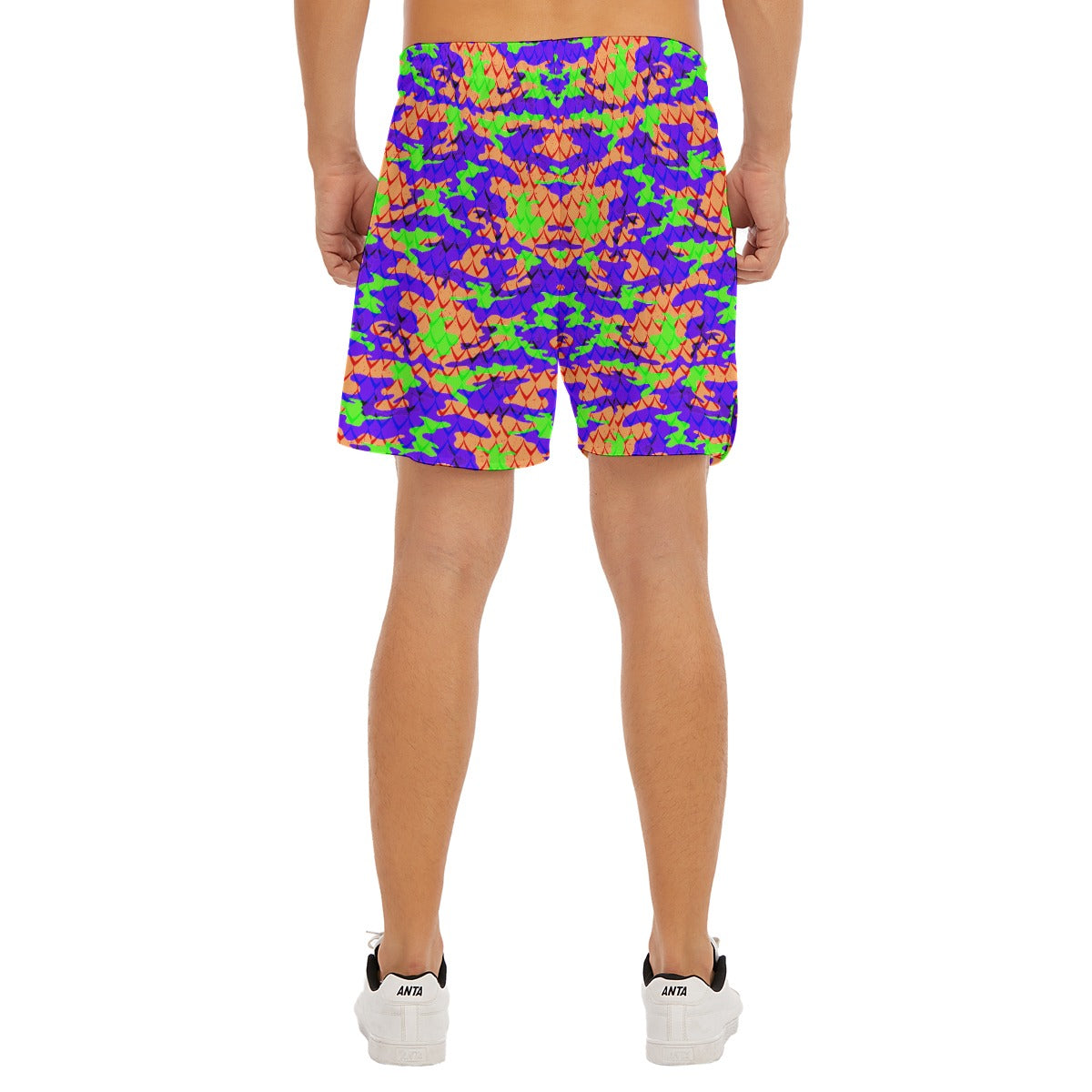Dino Camo Dudes Drawstring Chill Gym Shorts
