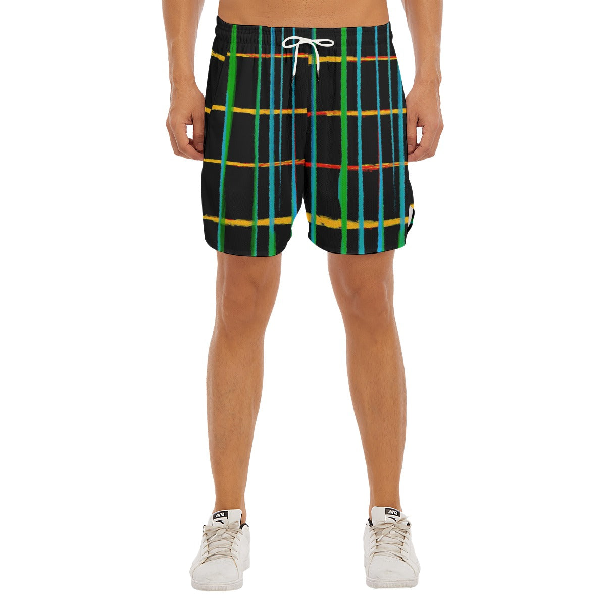 NY Stripes Dudes Drawstring Chill Gym Shorts