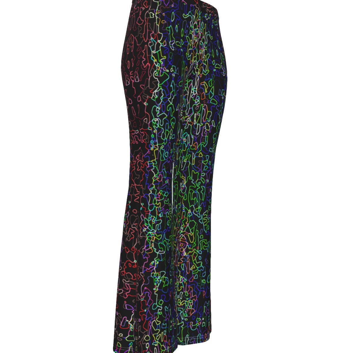 Color Acid Etch Ladies Bellbottoms Flare Pants