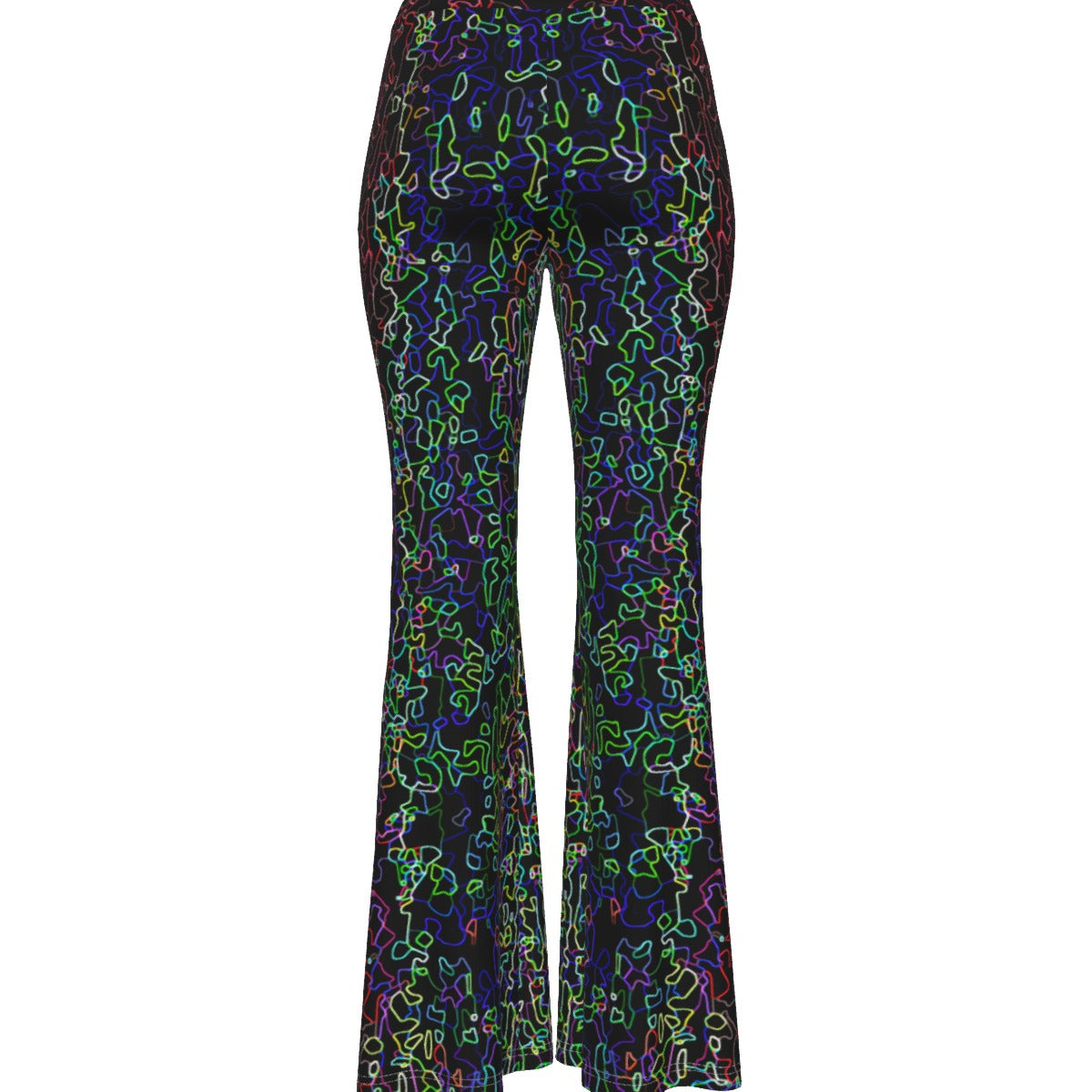 Color Acid Etch Ladies Bellbottoms Flare Pants