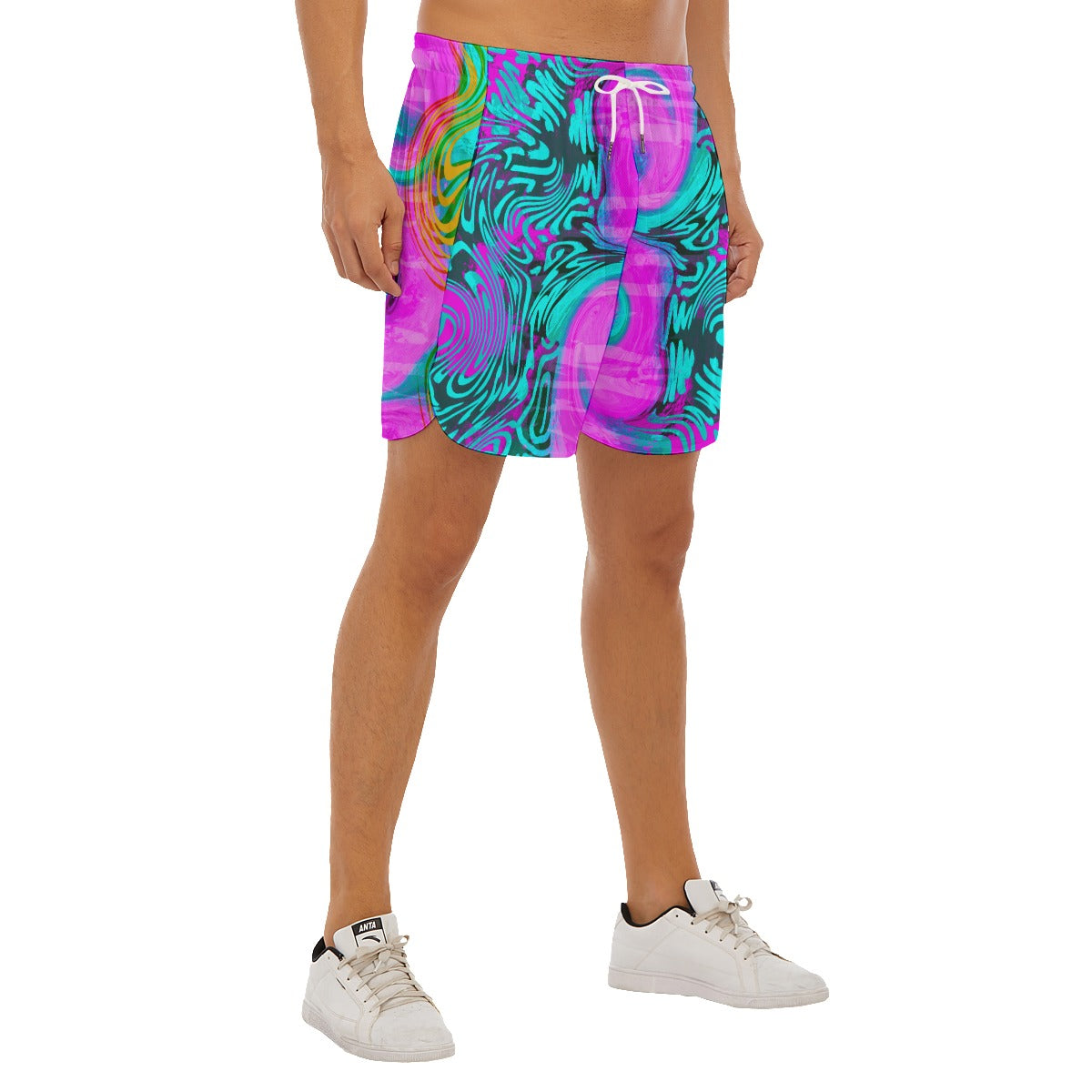 Neon Glow Dudes Drawstring Chill Gym Shorts