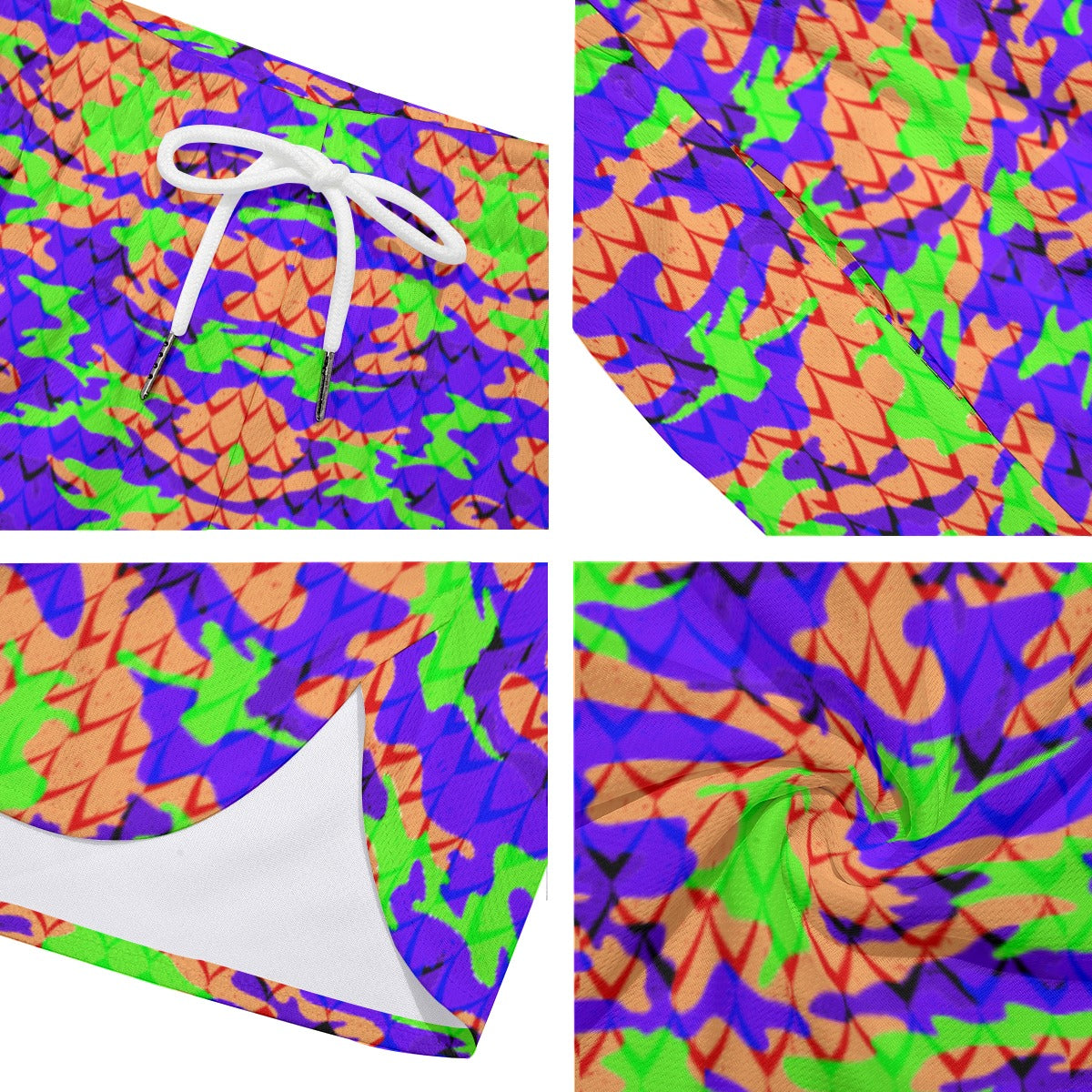 Dino Camo Dudes Drawstring Chill Gym Shorts