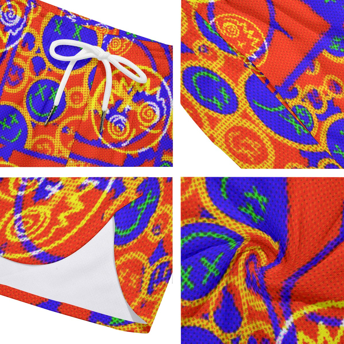 Smiley Pie Dudes Drawstring Chill Gym Shorts