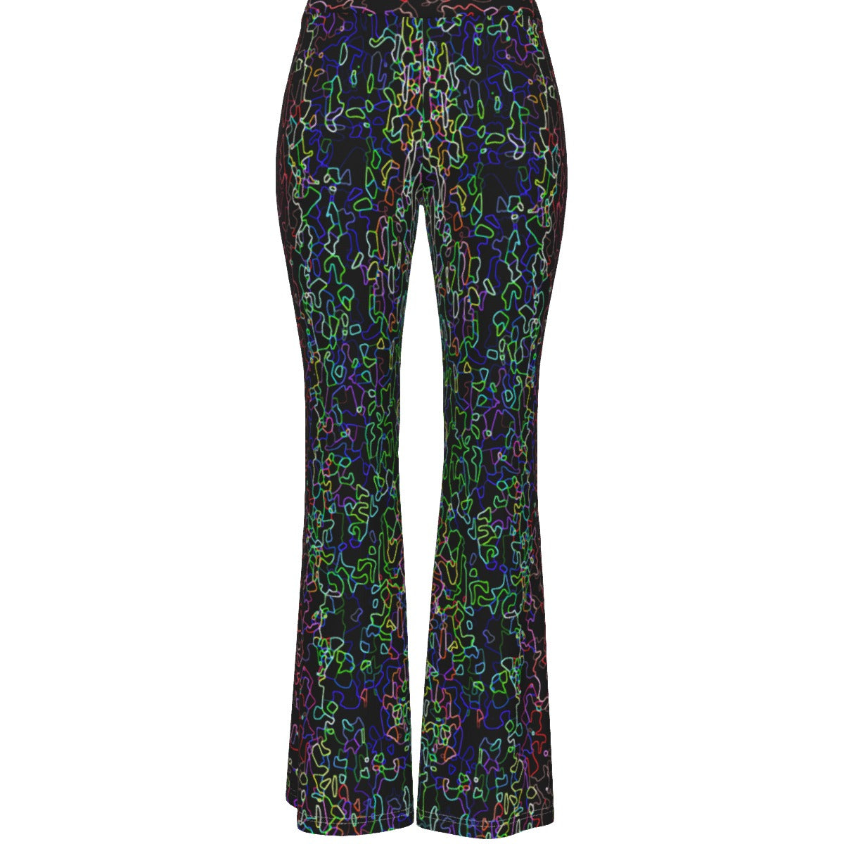 Color Acid Etch Ladies Bellbottoms Flare Pants