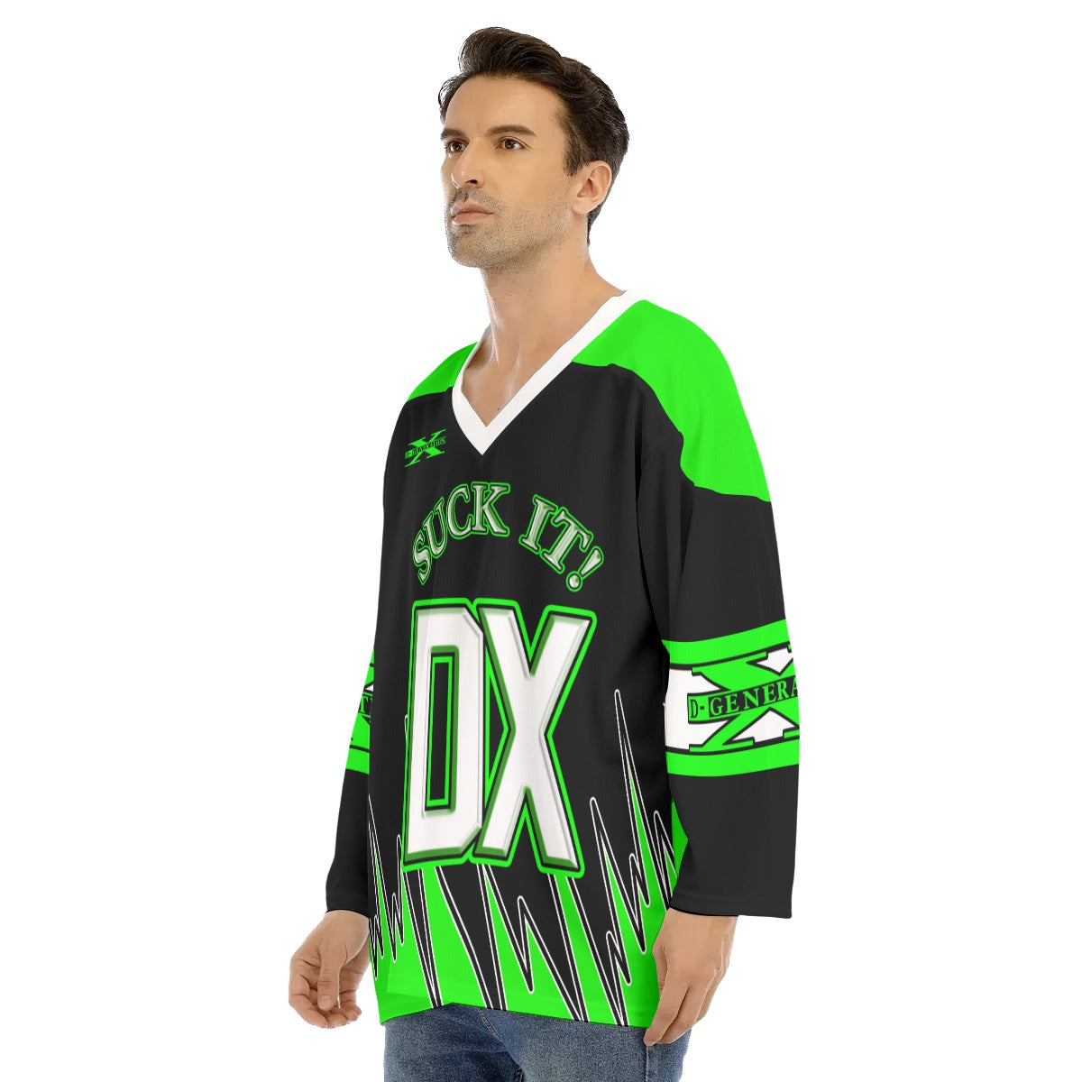Suck it Dudes V-neck Ice Hockey Jersey