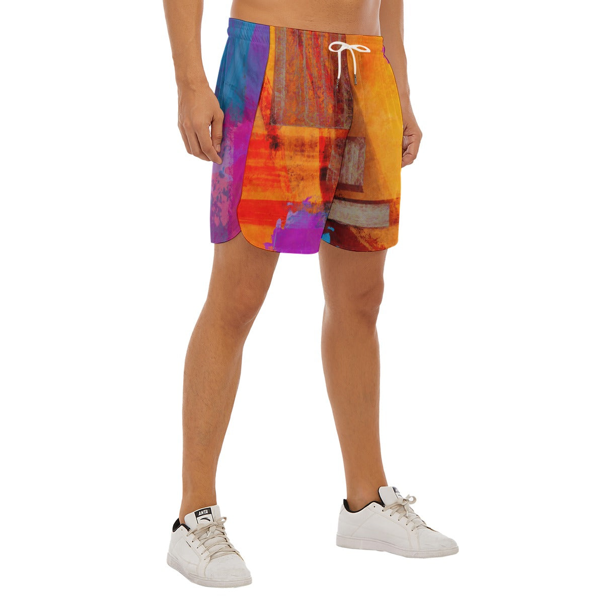 NY Gouache Dudes Drawstring Chill Gym Shorts