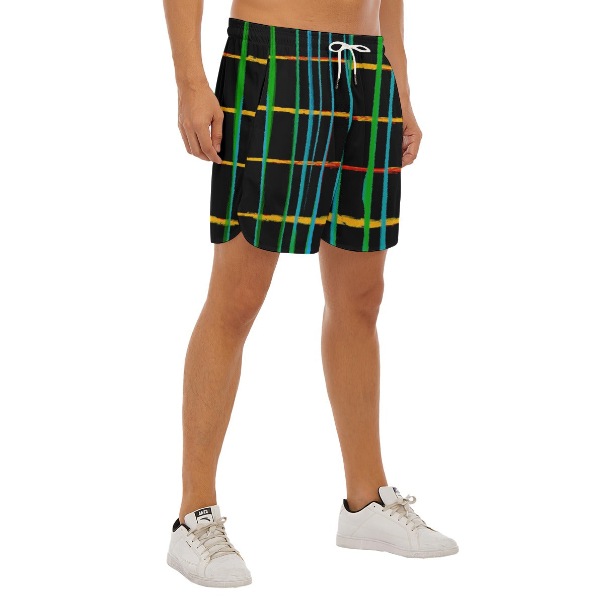NY Stripes Dudes Drawstring Chill Gym Shorts