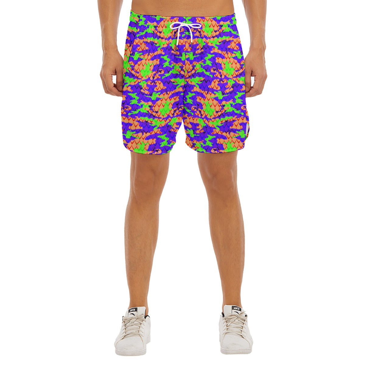 Dino Camo Dudes Drawstring Chill Gym Shorts