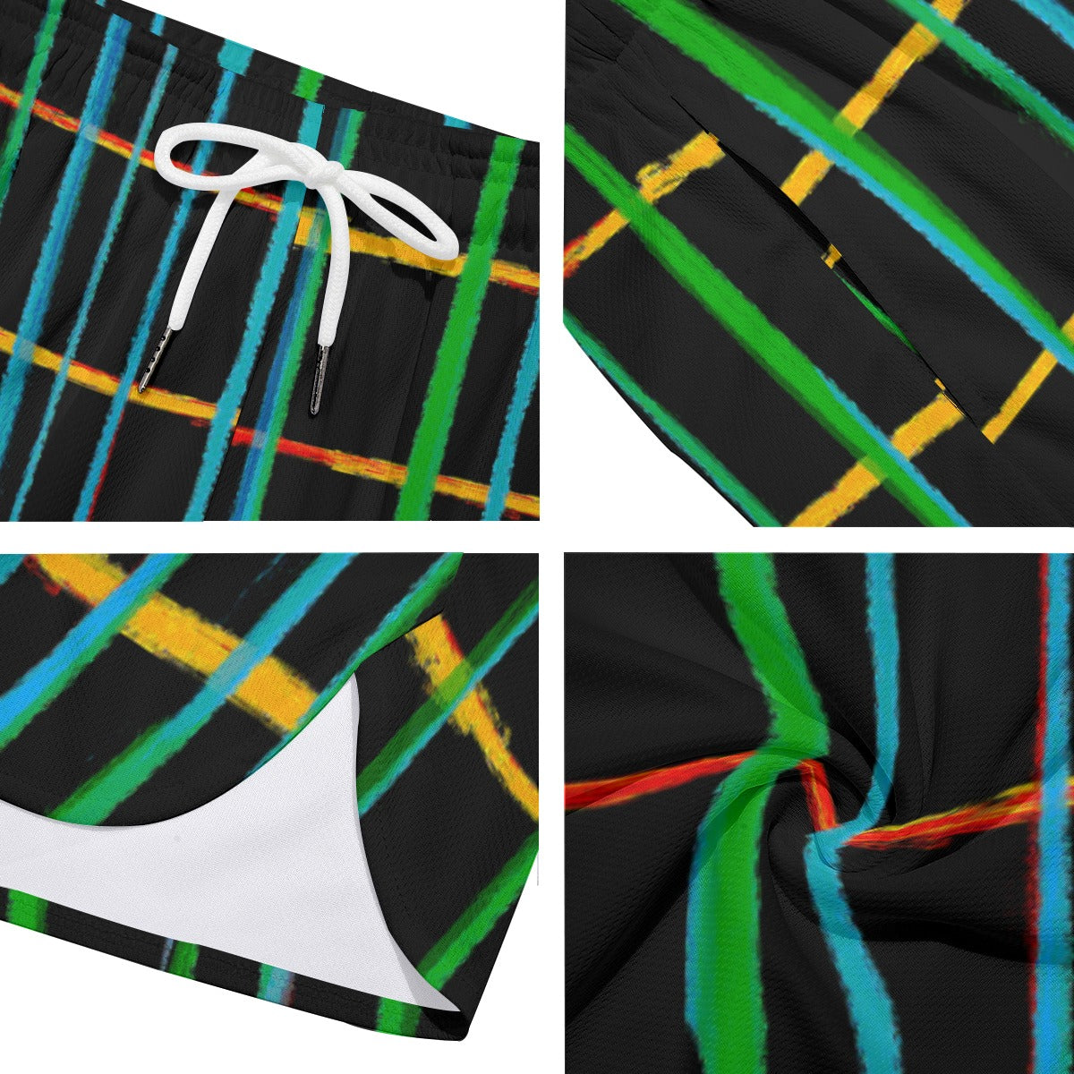 NY Stripes Dudes Drawstring Chill Gym Shorts