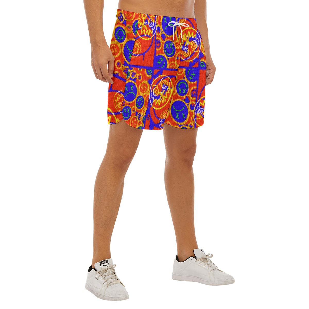 Smiley Pie Dudes Drawstring Chill Gym Shorts