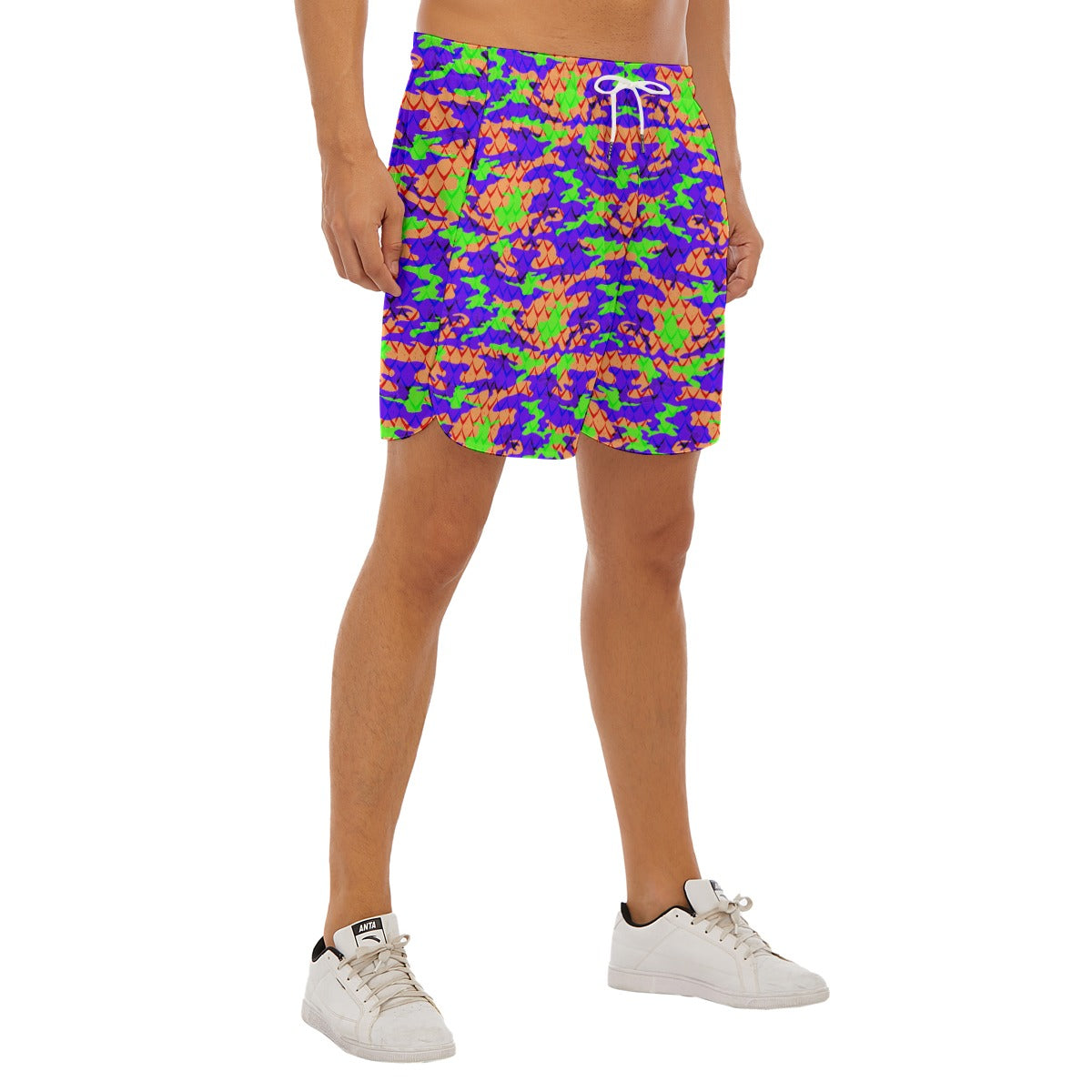 Dino Camo Dudes Drawstring Chill Gym Shorts