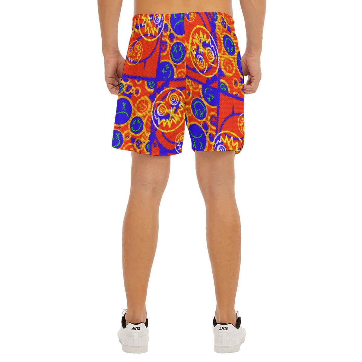 Smiley Pie Dudes Drawstring Chill Gym Shorts
