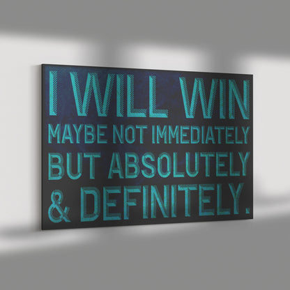 Win! Motivational Canvas Wall Art