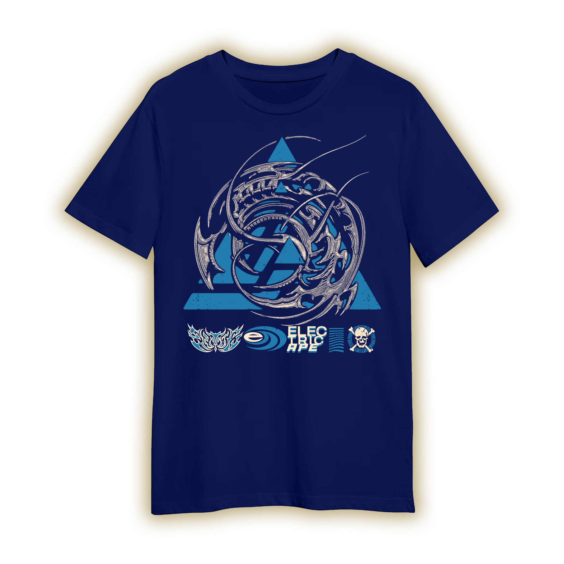 Tribal Mech Blue Regular Tee