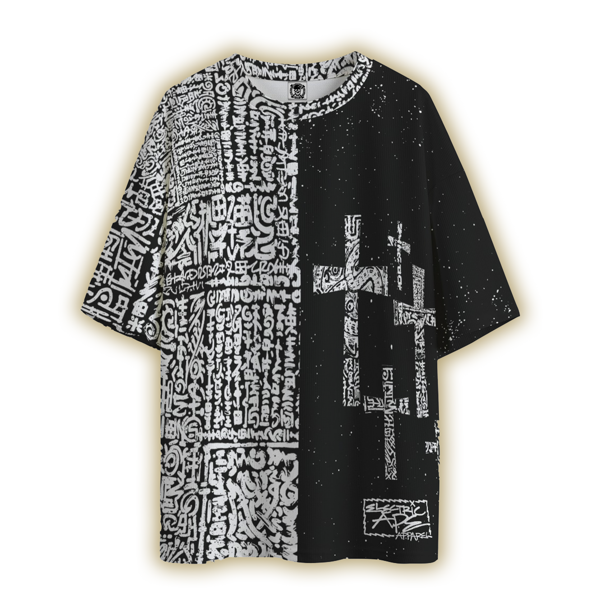 Scribe Cross Oversized All-Over Tee