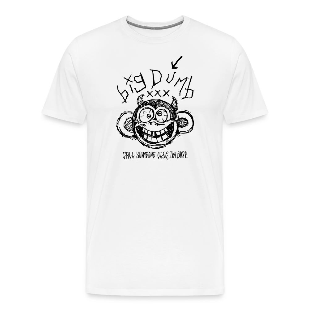 Big Dumb Ape Men's Premium T-Shirt - white