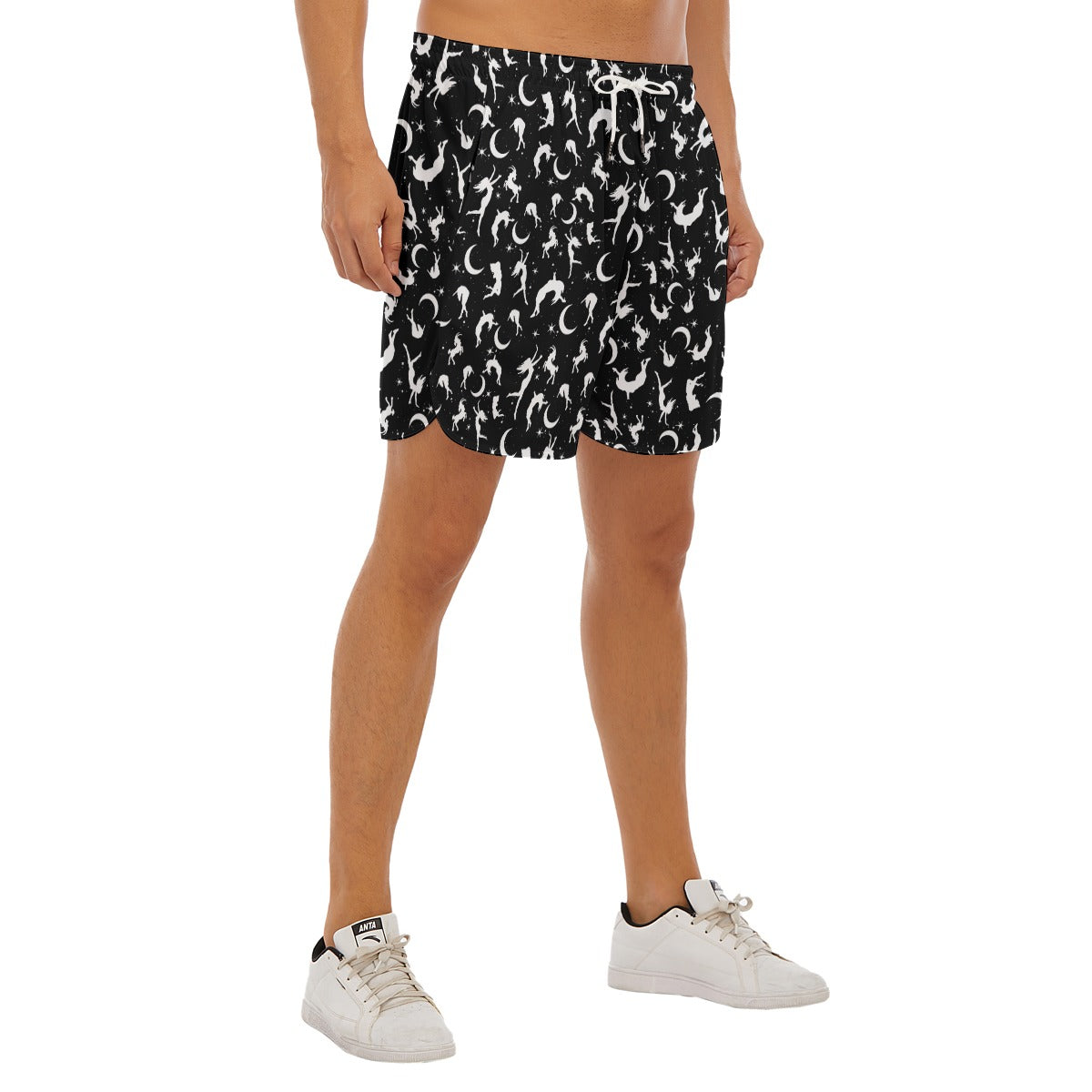 Black Philip Dudes Drawstring Chill Gym Shorts