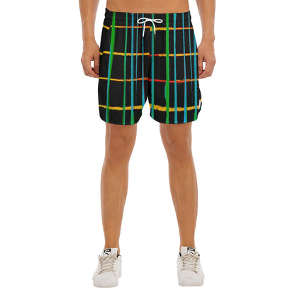 NY Stripes Dudes Drawstring Chill Gym Shorts