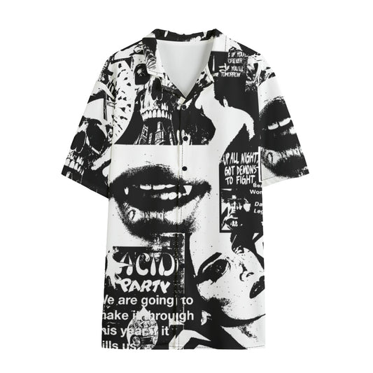 Vintage Vampire Dudes Button Down Hawaiian Shirt