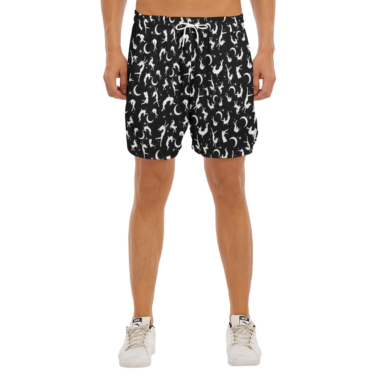 Black Philip Dudes Drawstring Chill Gym Shorts