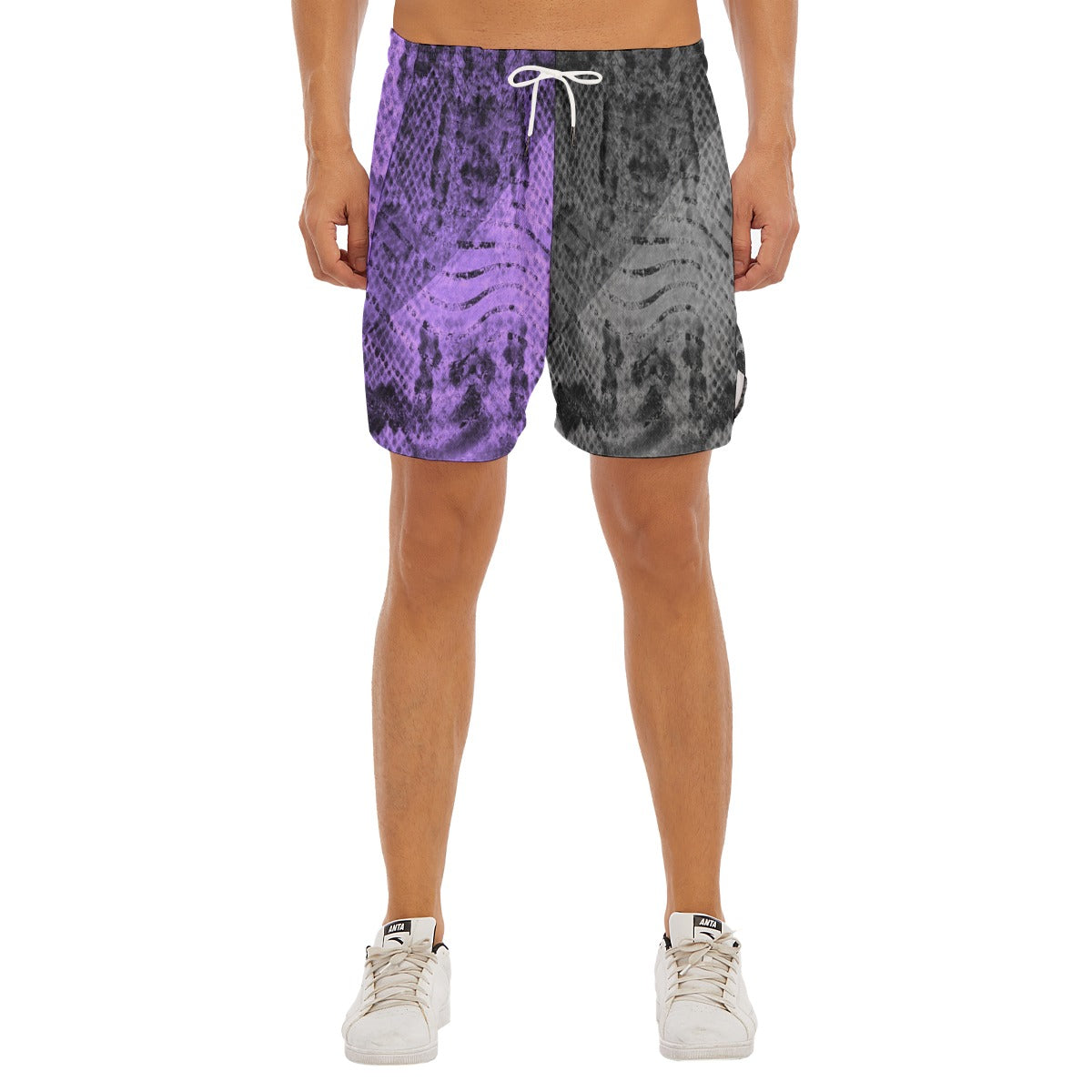 Purp Scales Dudes Drawstring Chill Gym Shorts