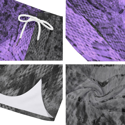 Purp Scales Dudes Drawstring Chill Gym Shorts