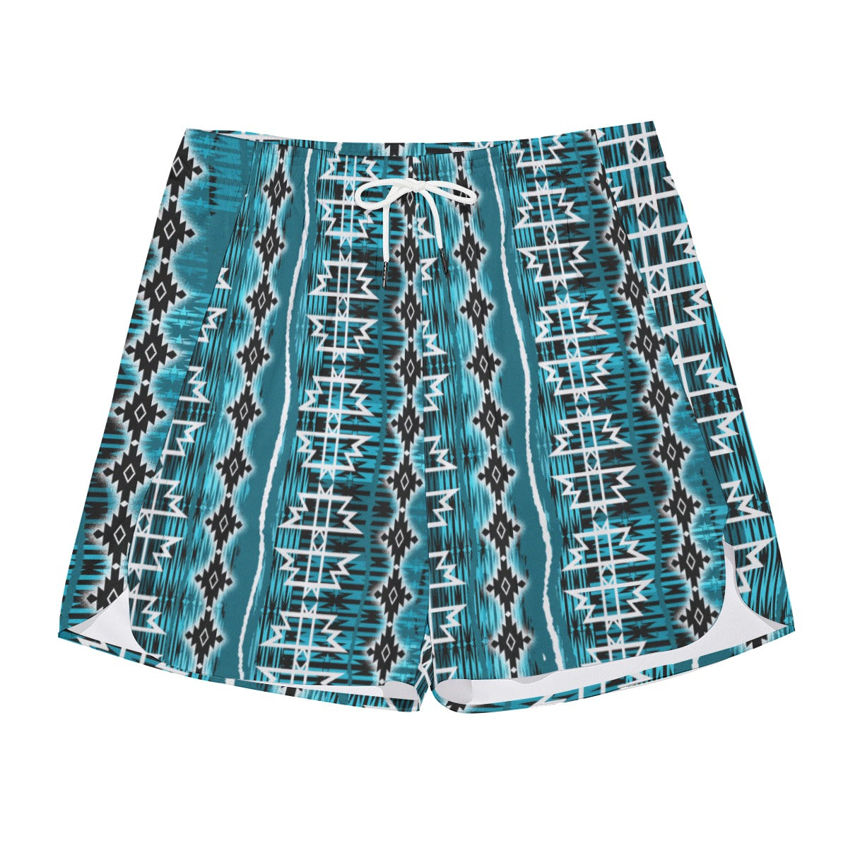 Southwestern Blue Dudes Drawstring Chill Gym Shorts