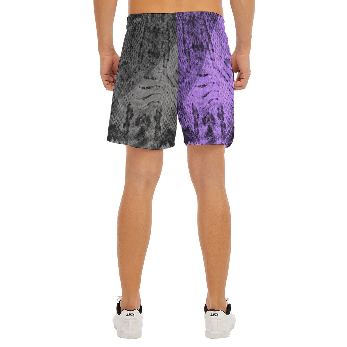 Purp Scales Dudes Drawstring Chill Gym Shorts