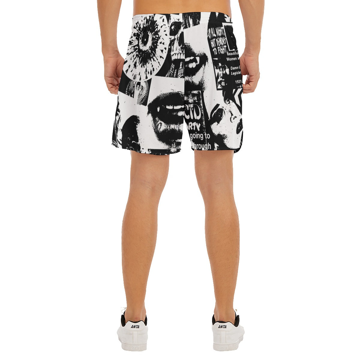 Vintage Vampire Dudes Drawstring Chill Gym Shorts