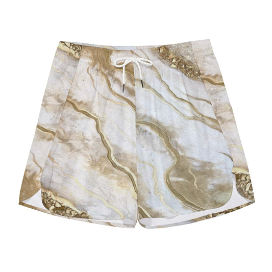 Gold Marble Dudes Drawstring Chill Gym Shorts