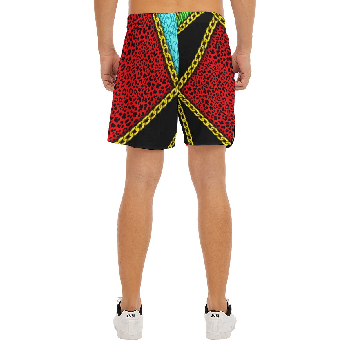 Chain Block Dudes Drawstring Chill Gym Shorts