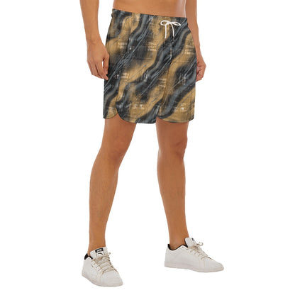 Caramel Fog Dudes Drawstring Chill Gym Shorts