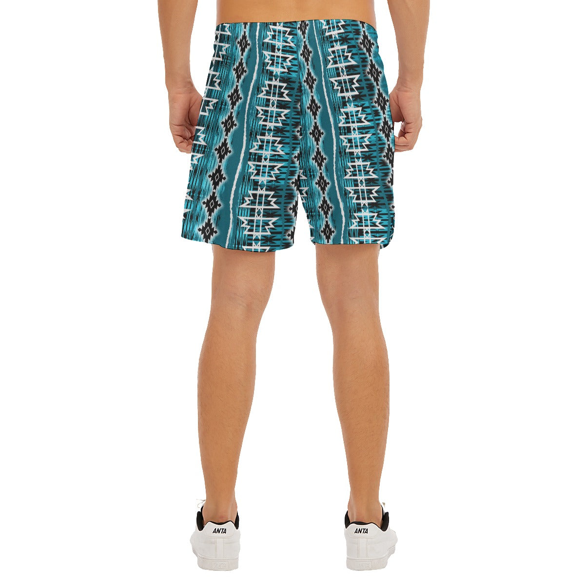 Southwestern Blue Dudes Drawstring Chill Gym Shorts