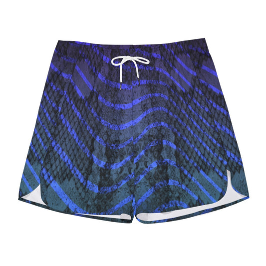 Blue Scales Dudes Drawstring Chill Gym Shorts