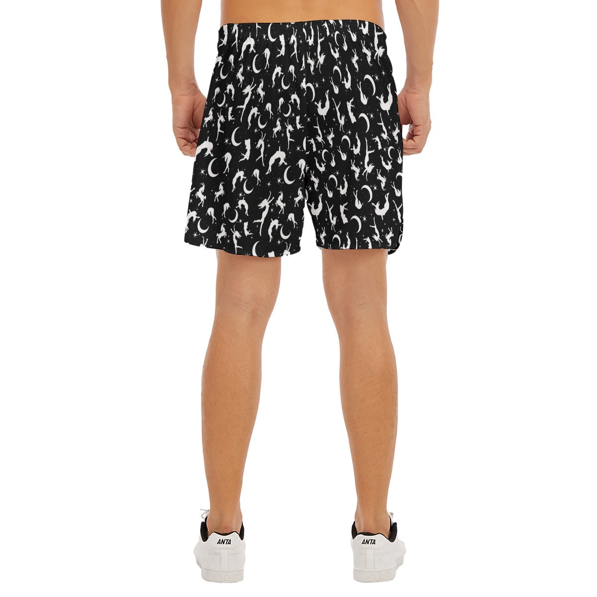 Black Philip Dudes Drawstring Chill Gym Shorts