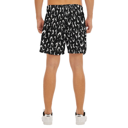 Black Philip Dudes Drawstring Chill Gym Shorts