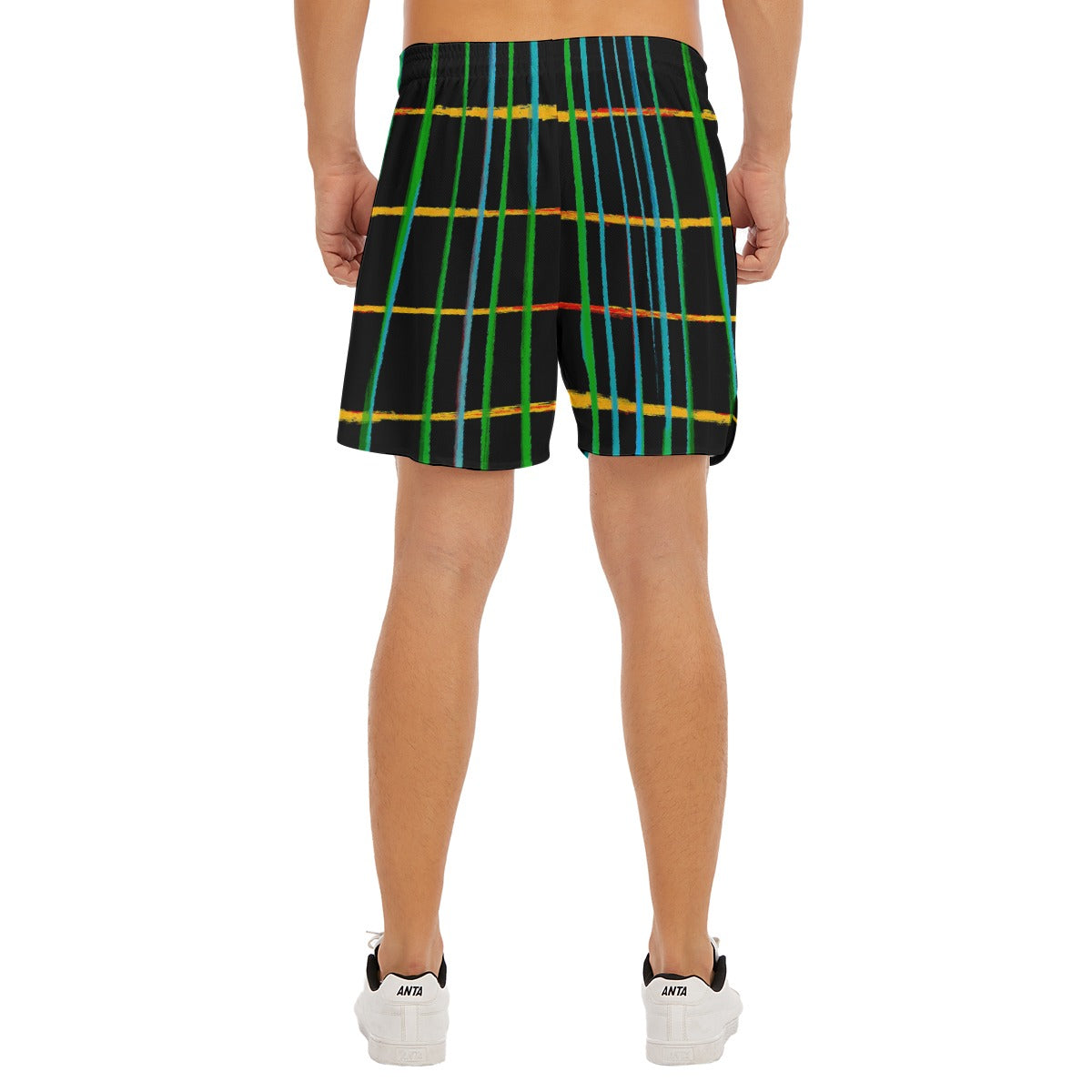 NY Stripes Dudes Drawstring Chill Gym Shorts