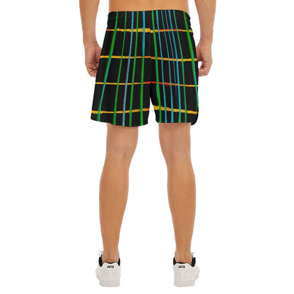NY Stripes Dudes Drawstring Chill Gym Shorts