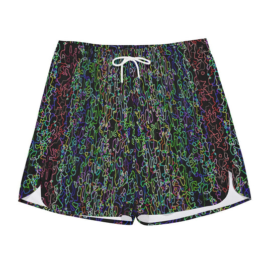 Color Acid Etch Dudes Drawstring Chill Gym Shorts