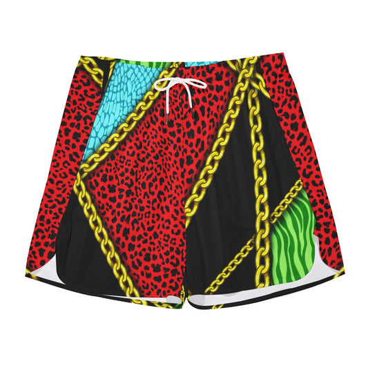 Chain Block Dudes Drawstring Chill Gym Shorts