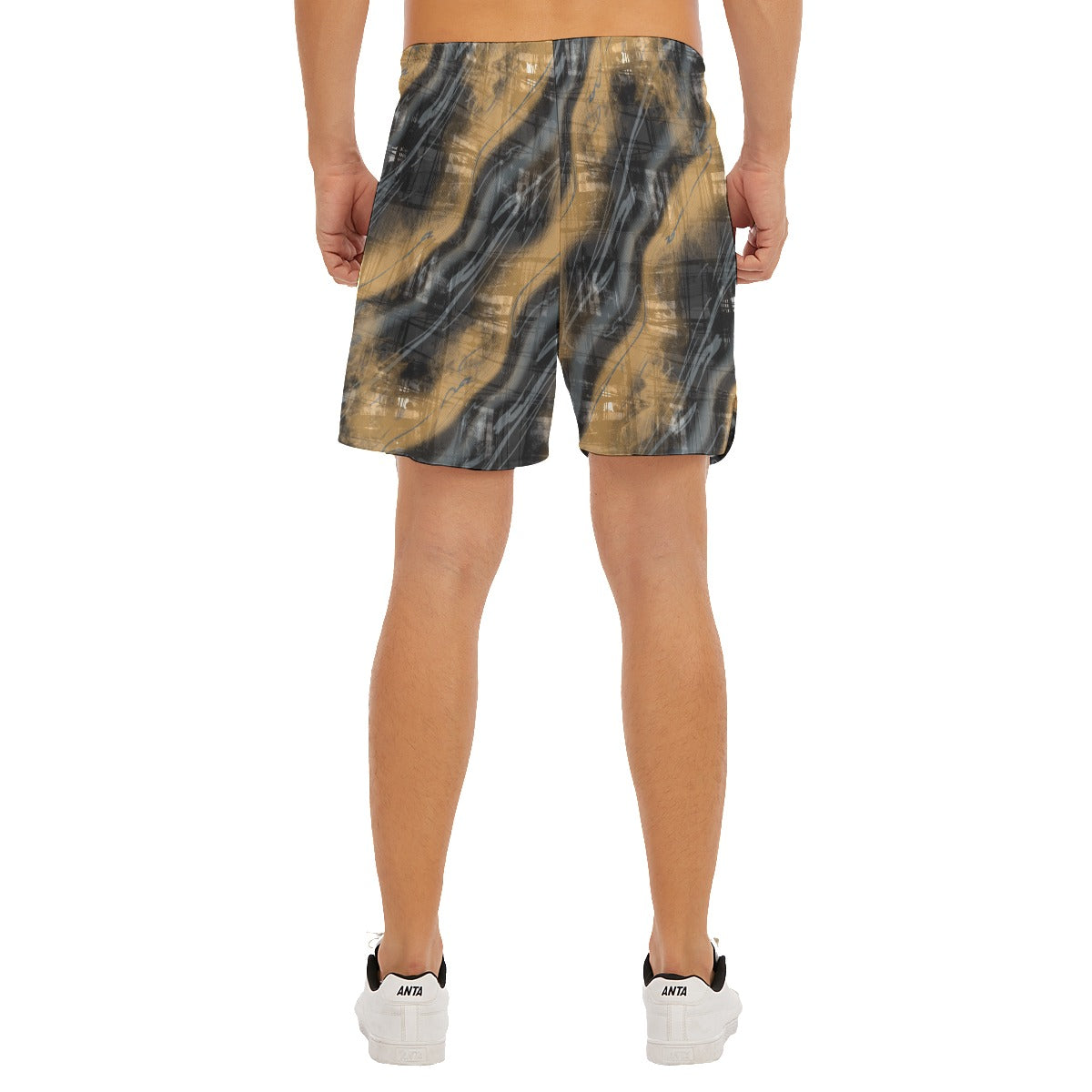 Caramel Fog Dudes Drawstring Chill Gym Shorts